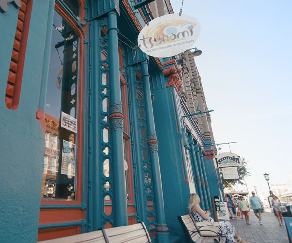 Downtown District of Galveston with Shops, Restaurants, & Piers